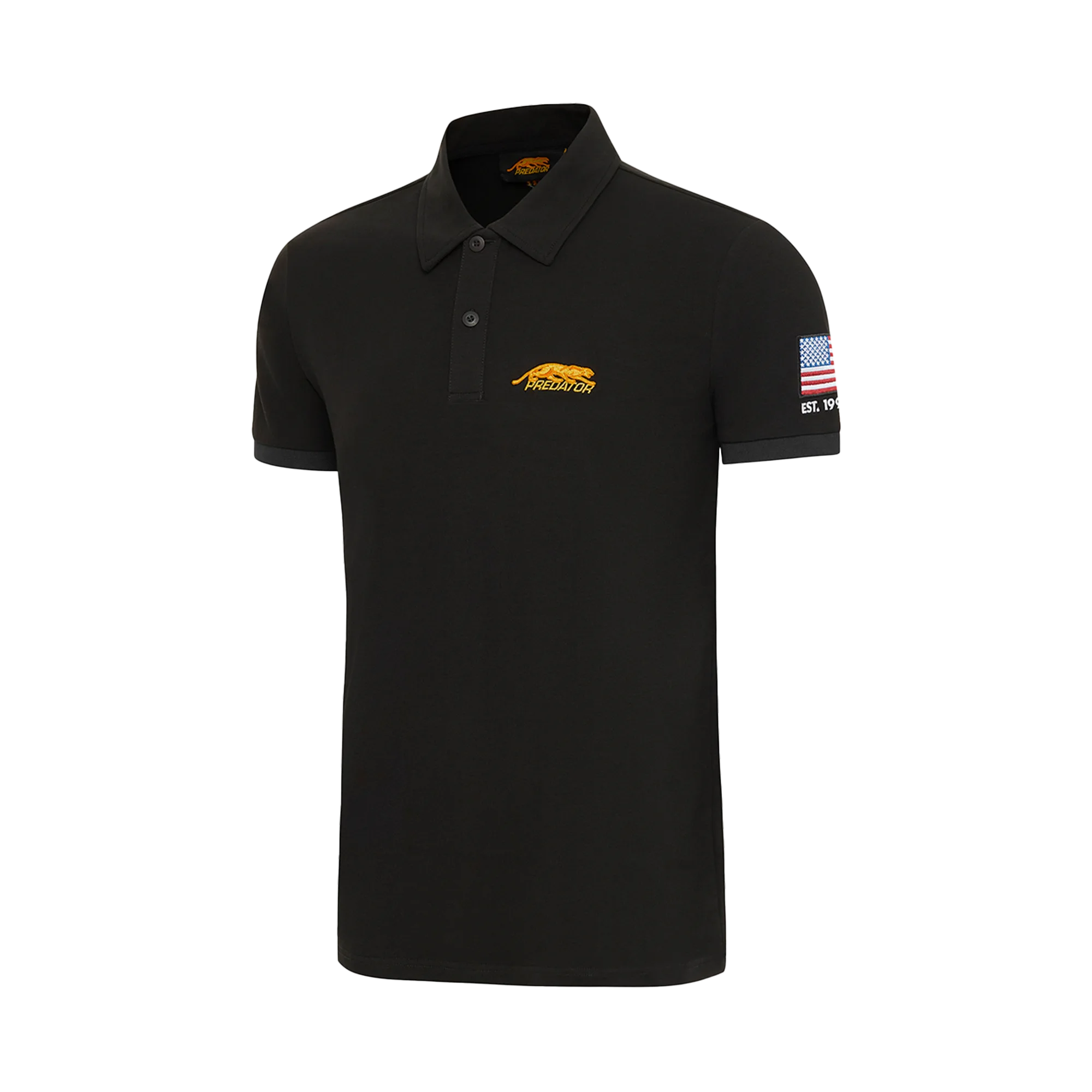 predator-black-polo-gelb-logo-baumwolle-gr-xl image 1