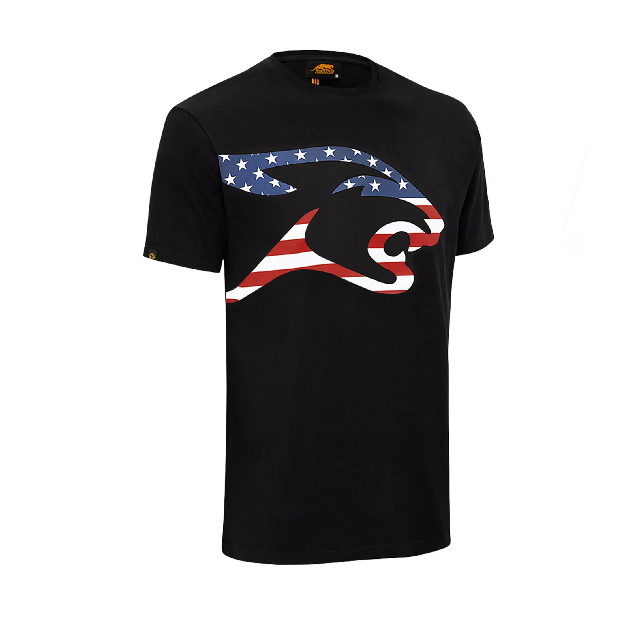 predator-one-t-shirt-usa-flag-cat-head-baumwolle image 2