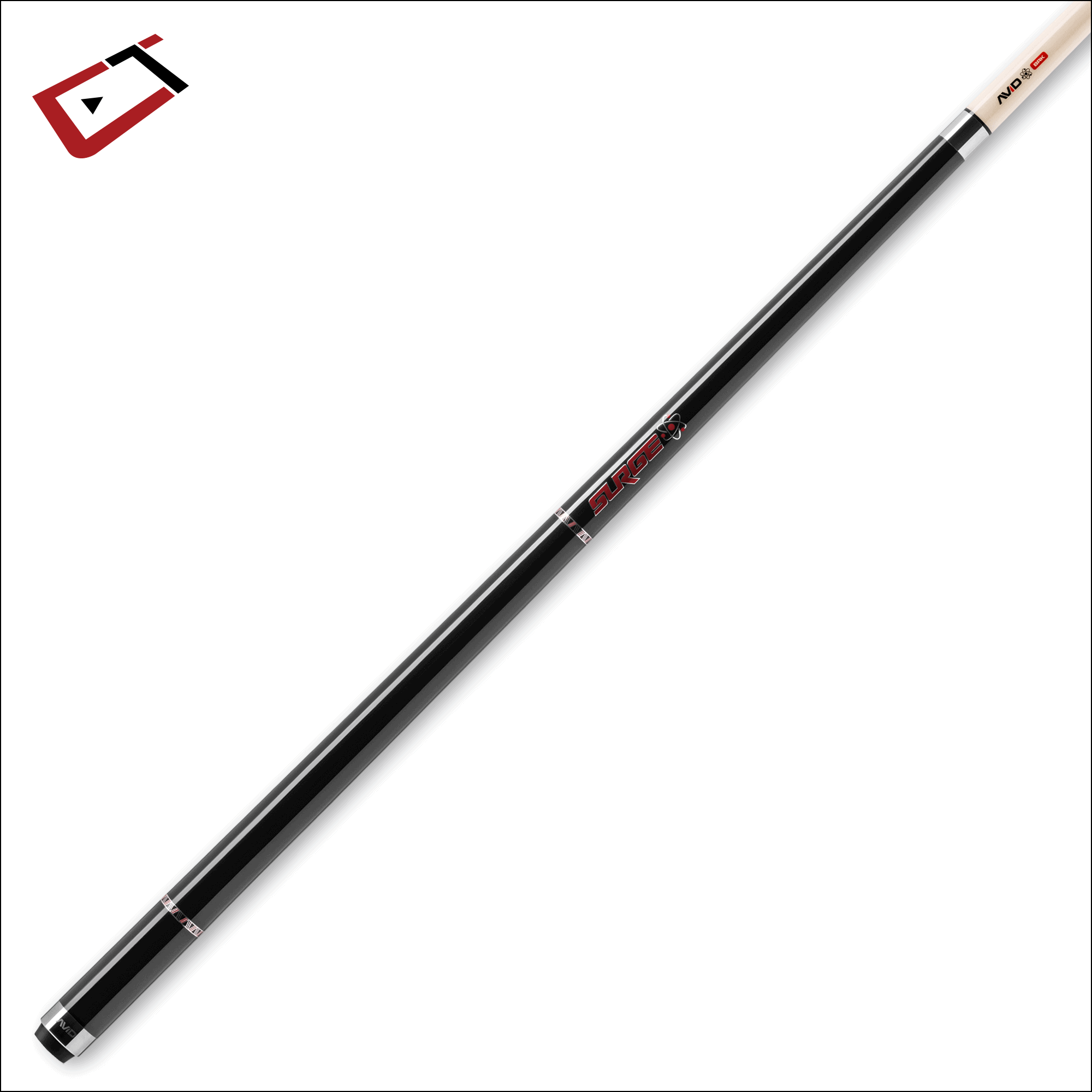 cuetec-avid-surge-break-queue-black-crimson image 2