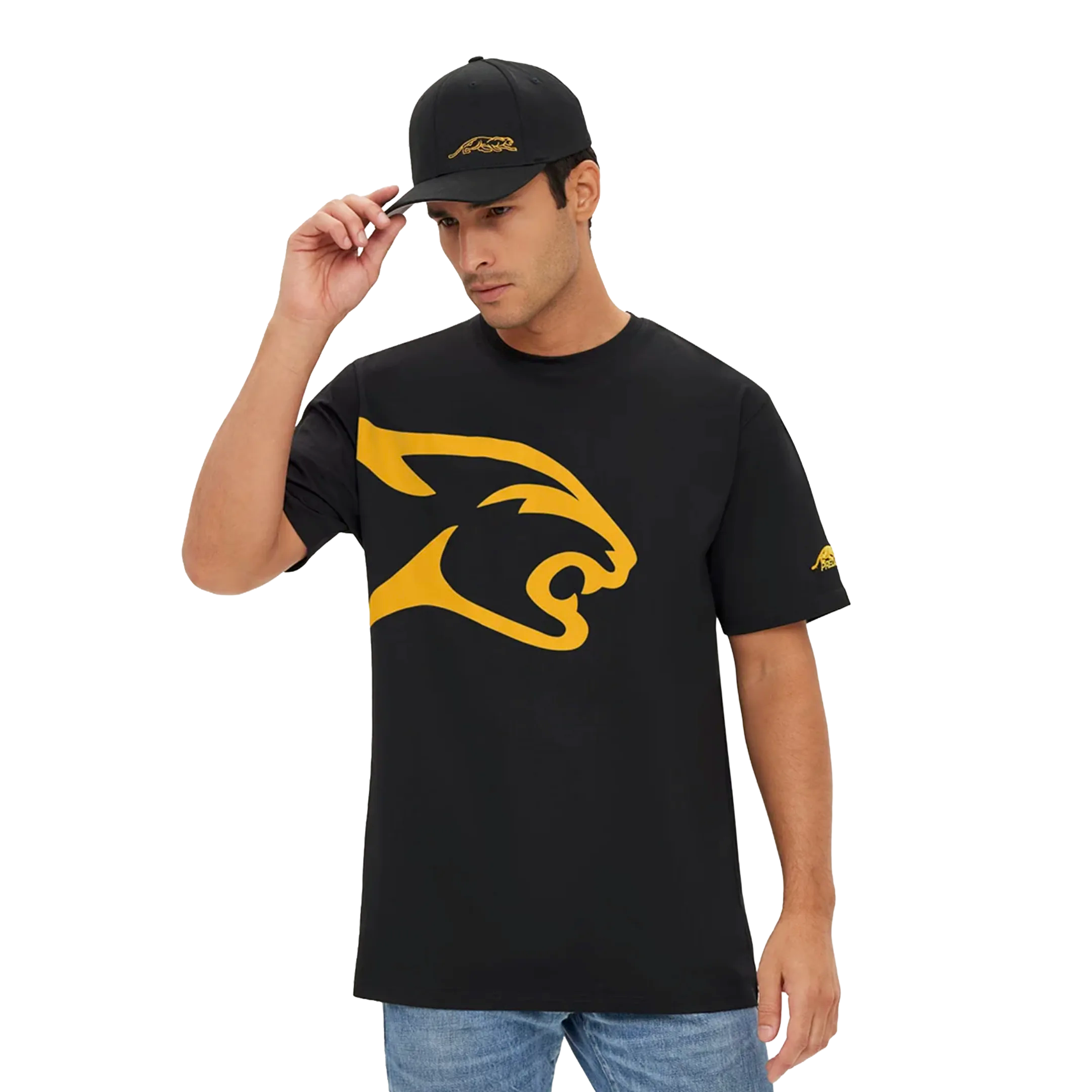 predator-cat-head-t-shirt-schwarz-baumwolle image 1