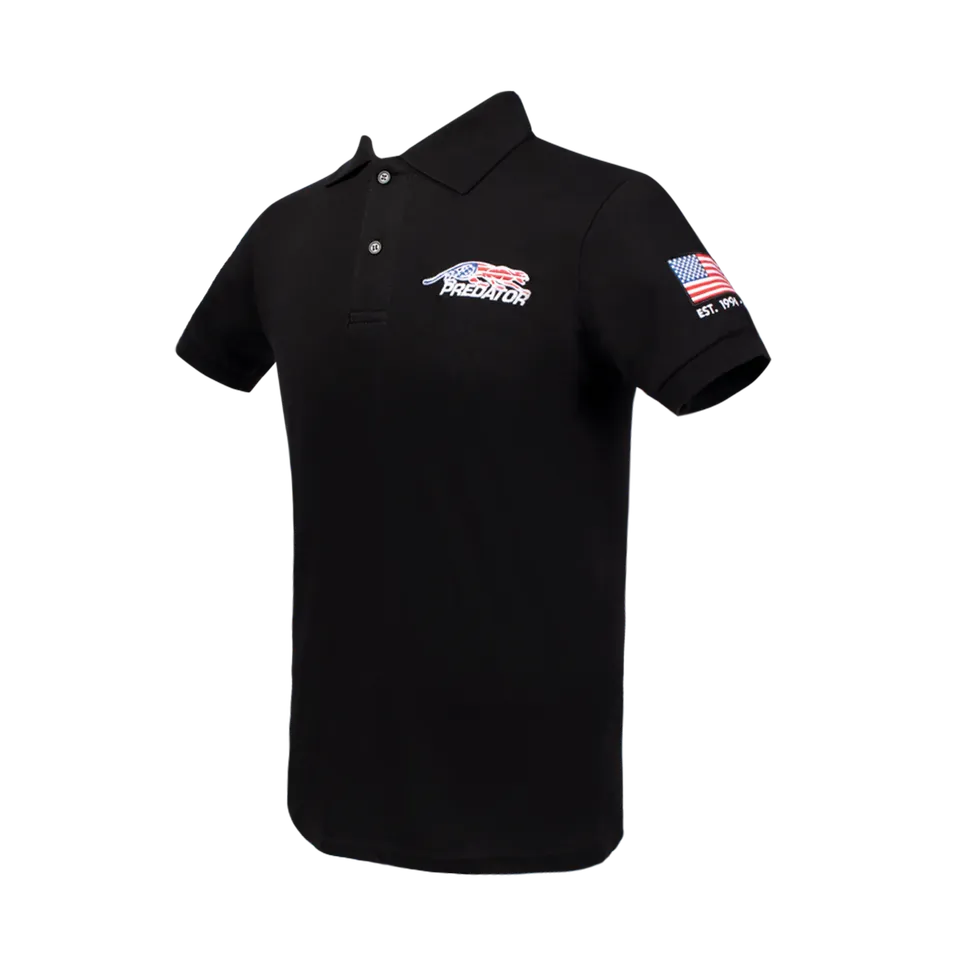 predator-usa-cat-polohemd-schwarz-aus-baumwolle image 1