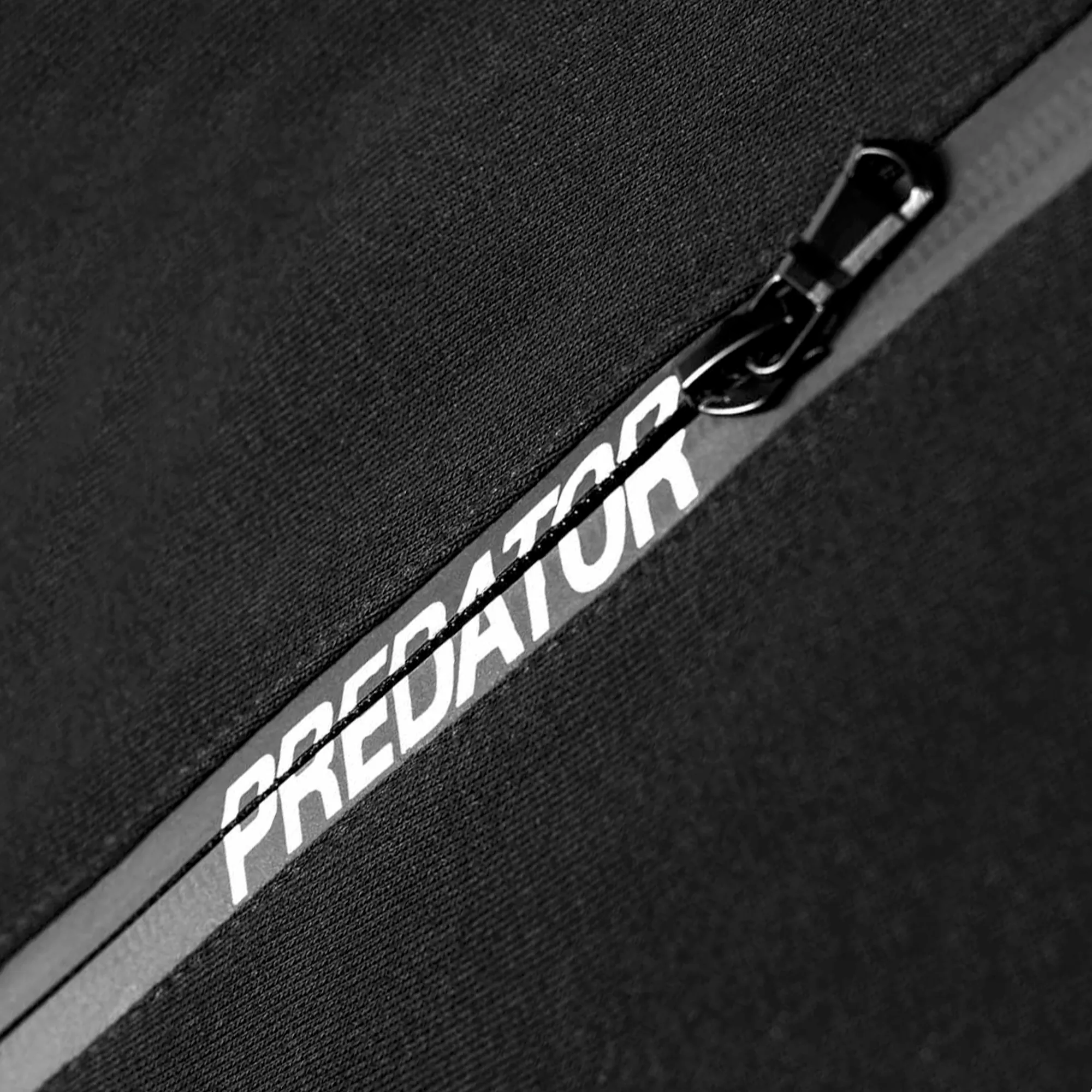 predator-one-black-cat-polohemd-schwarz-quarter-zip-baumwolle image 4